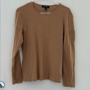 Lauren Ralph Lauren Tan Long Sleeve Tee